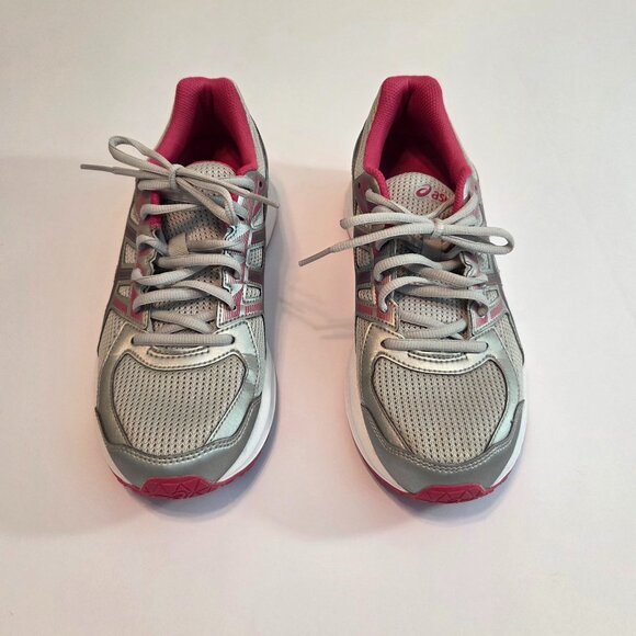 ASICS Women’s Running Shoes – Silver Gray & Pink – Size 8.5 - Like New - Picture 3 of 7